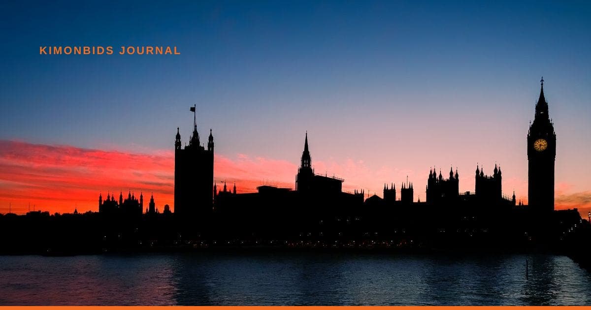 The Houses of Parliament in Westminster.