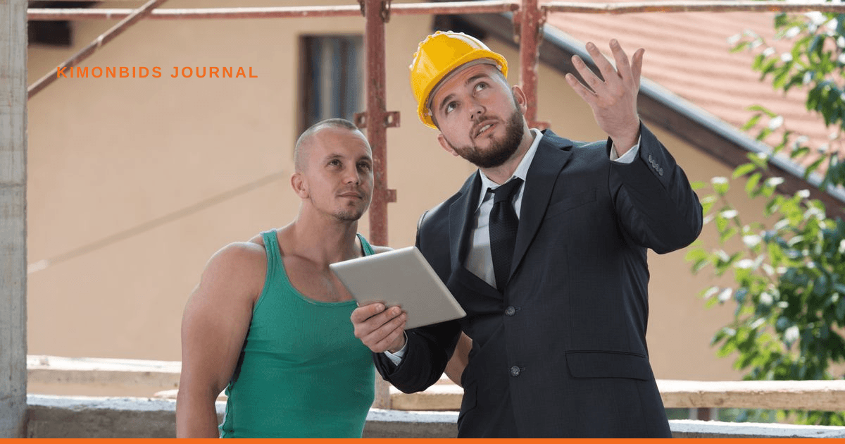 Professional lifestyle photograph with the article title "What Recent Construction Work Tender Numbers Mean for Bidders" overlaid.